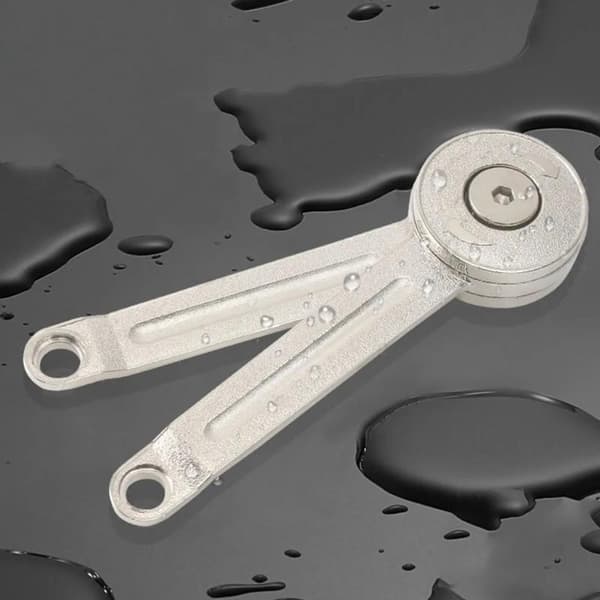 Lockstöd gångjärn i satin nickel fällbart lockstöd gångjärn med S 2PCS