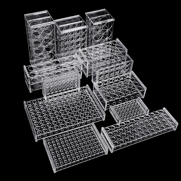 Muovinen kirkas keskipakotestiputkitelinetelineen koulutarvikkeet 20/25ml 12hole