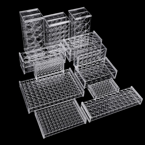 Plastic Clear Centrifugal Test Tubing Rack Holder Skoleforsyning 10/15ml 24hole