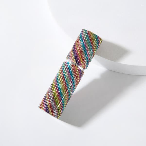 Glänsande strass 5 ml påfyllningsbar parfymsprayflaska läckagesäker A5