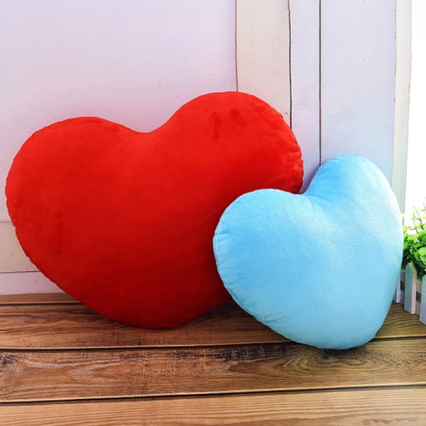 20/30CM Hjerte Plyslegetøj Blød og Fluffy Pyntepude Gave til Studerende Rose Red 20CM