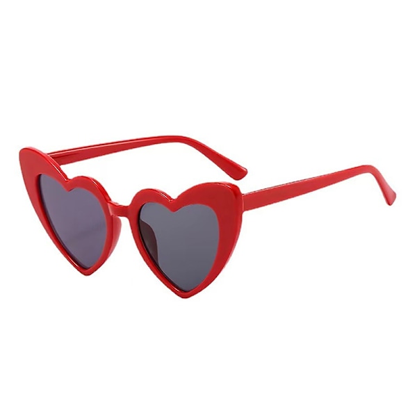 Nye Dame Sexy Eye Love Heart Solbriller Retro Big Frame Perso Red