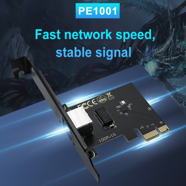 Gigabit Ethernet PCI Express nettverkskort 10M/100M/1000Mbps RJ4