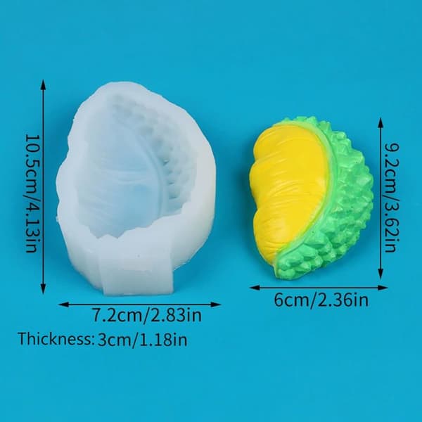 3D Frukt Silikonform Mango Banan Litchi För Ljus Aromaterapi 04