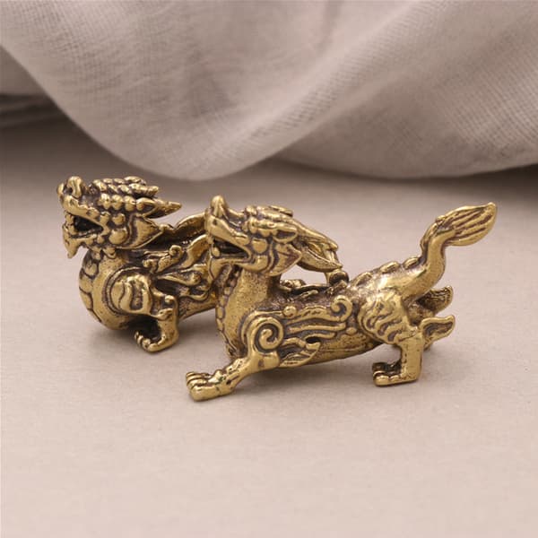 Retro Messing Ancient Beast Flying Pixiu Home Decor Ornaments Fi B