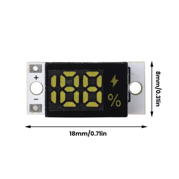 Ny Mini Batterinivåindikator Modul Spenningstester 1/2/3/4S A2