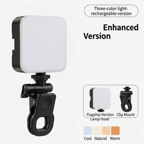 1 sæt professionel clip-on telefonringlys USB genopladelig A1
