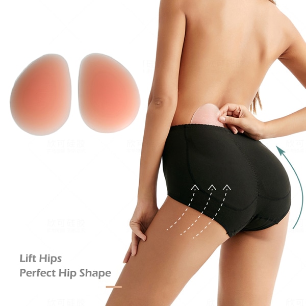 Kvinnor Sexig silikoninsats Hip Up Butt Lifter Buttocks Removable 300G