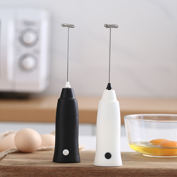 Elektrisk melkeskummer Bærbar Blender Håndholdt Mini Drikkeskum White