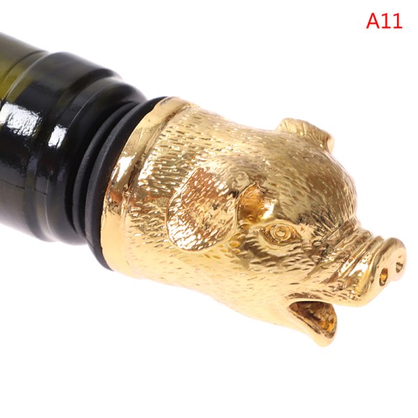1st Zinklegering Djur Head Wine Pourer Vinflaska proppar Wi A11