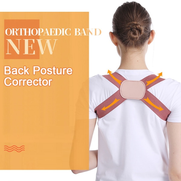 1 PC Posture Corrector Rygbøjle Skulderstøtte Nøglebensbælte Red M