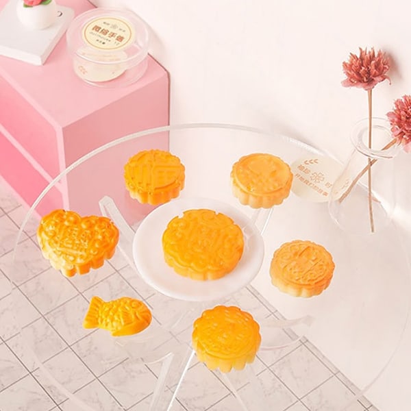 1:12 Dockhus Miniatyr Mooncake Bean Paste Pai W/Box Kök C