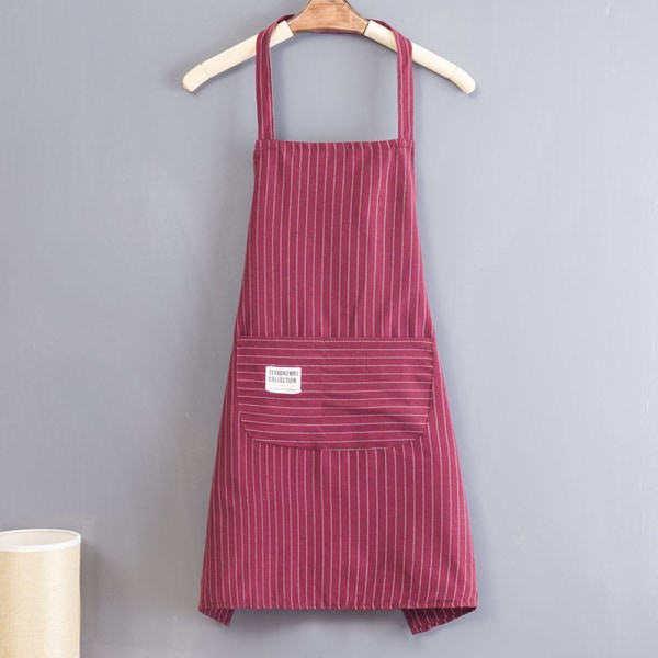 Ärmlöst förkläde kök hushålls polyester bomull fettsäkert Red