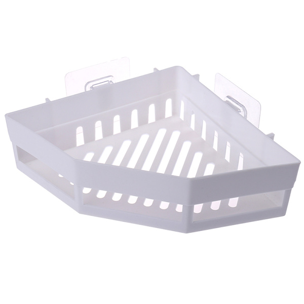 Trekantet bruser Caddy Hylde Badeværelse Hjørne Bath Rack Opbevaring White