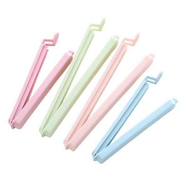 5x Enfärgad tätningsklämma konservering plastpåse snack Sea Blue
