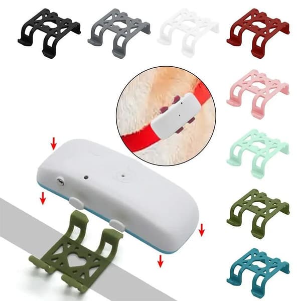 Mini silikone kæledyrs-tracker-clips anti-tab let klip kat hund lo A6