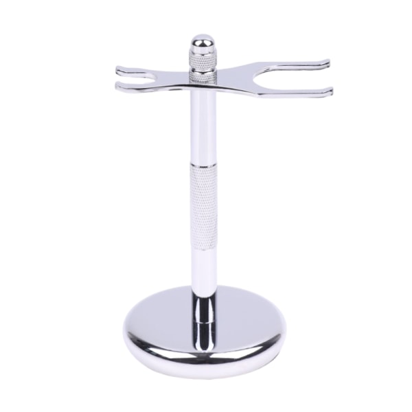 Mænd Stål Safety Razor Stand Double Edge Razor Art Holder Barbering Silver