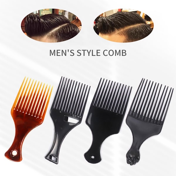 1 kpl Leveä Harja Pick Kampahaarukka Hiusharja Insert Hair Comb Plast C