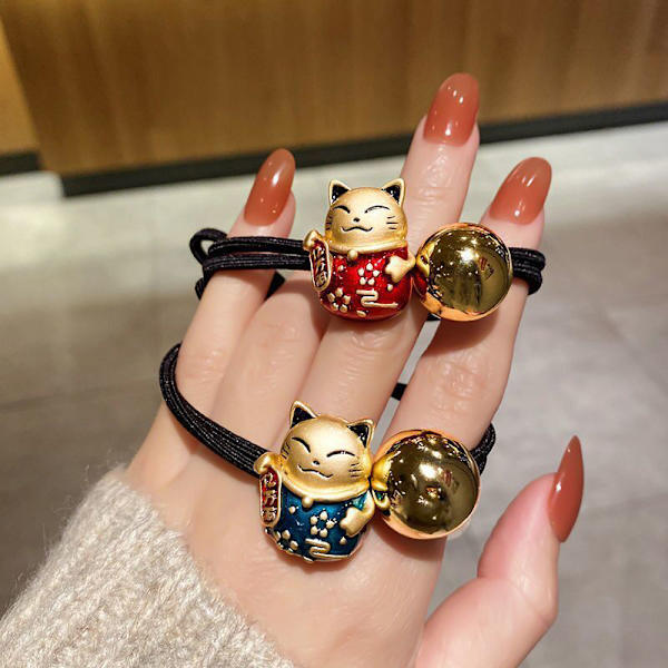 1 kpl Sarjakuva Hartsi Lucky Cat Head Rope Rannekoru Kaksikäyttöinen Sim Green