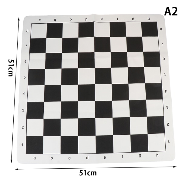 PU-læder blødt turneringsskakbræt til børns uddannelse 51X51CM