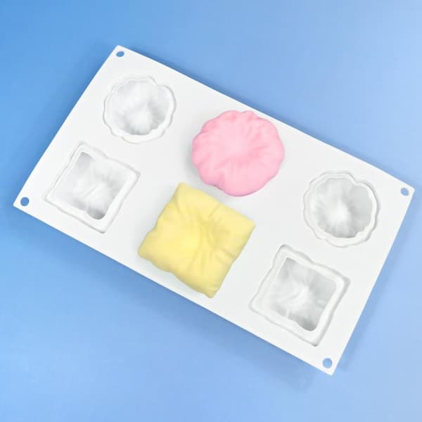 Pude Design Mousse Kageform Strikkeuld Kugleform Silikone