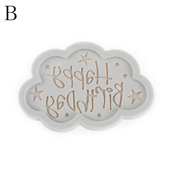 Vakker Gratulerer med dagen Shape Lace Cake Mold Cake Decor Pendan B