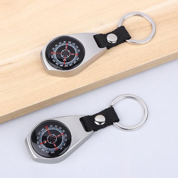 Kompass Nyckelring Metall Karbinhake Kompass Nyckelring Camping Naviga 1Pcs