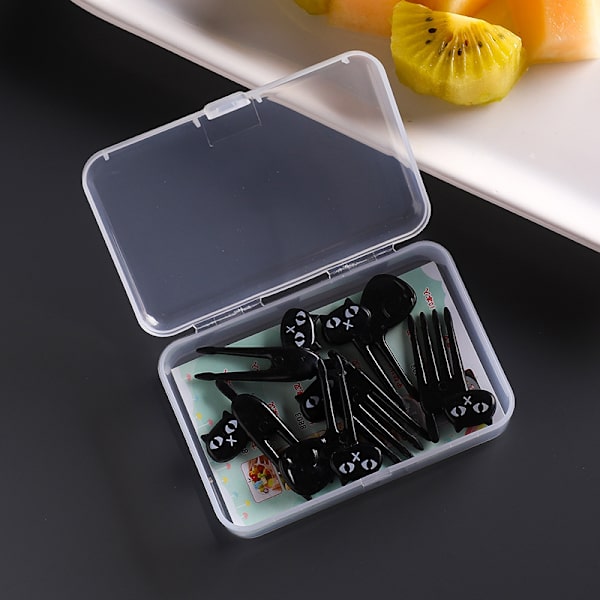 Genomskinlig barnfruktgaffellåda Organizer Case