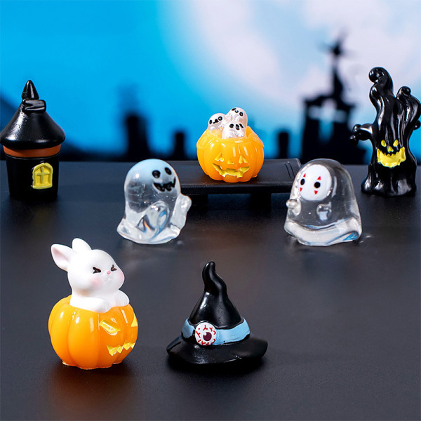 Halloween Mini Resin Craft Ornamenter Mini Fairy Garden Landskab A5