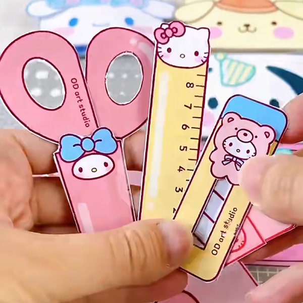 Kawaii Cartoon Kuromi Quiet Book DIY Handgjord leksak för barn Educ