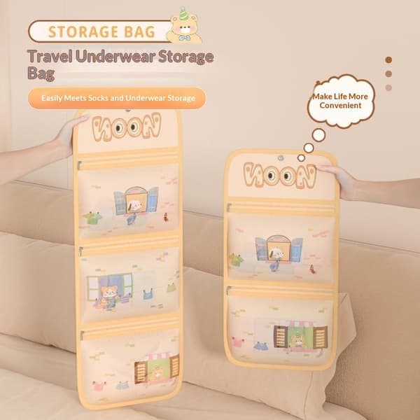 Flerlags opbevaringsnetpose Spar plads Stor kapacitet BH-sok Pink double layer