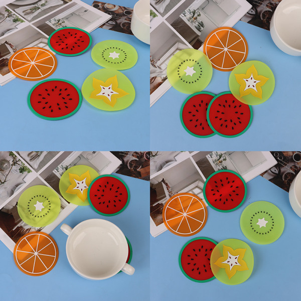 Coaster Silikone Cup Pad Hot Slip Isoleringsmåtte Drikkeholder M watermelon