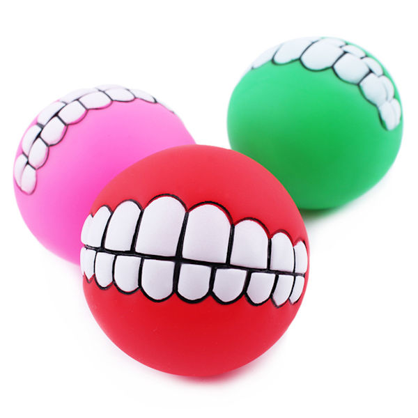 Funny Pet Dog Ball Silicon Toy Chew Sound Dogs Play Toys Ultra