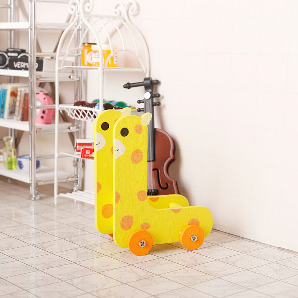 1:12 Dockhus Miniatyr Panda Trolley Giraffe förvaringskorg F Giraffe