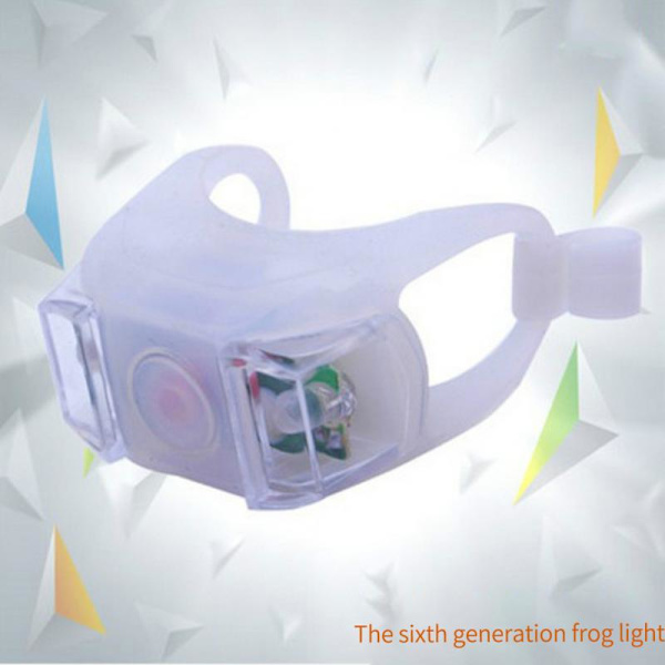 Cykelljus 6 Generation Frog Light AG10 Batteri Silikon Lig white