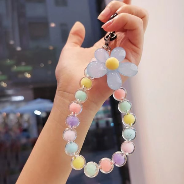 1 st aron-färgad Crystal Bead String Fashion Mobiltelefon Lanya A8