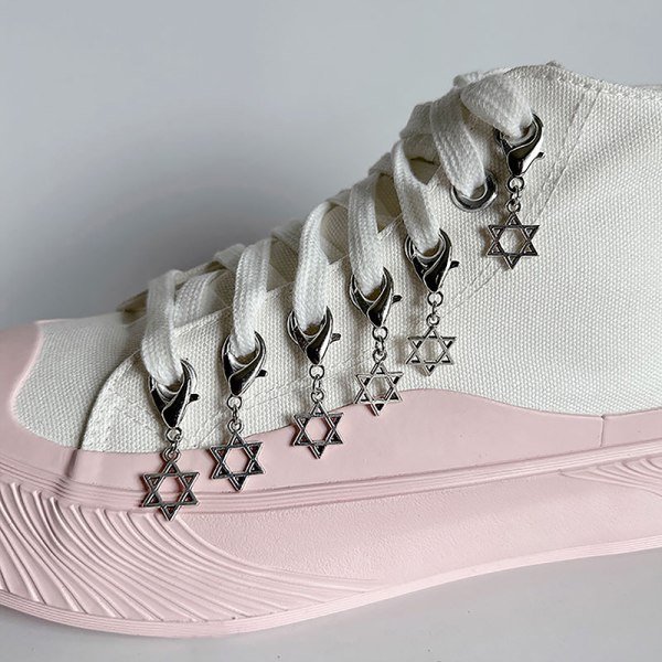 Charm Tofs Hjärthänge Boot Shoe Chain Smycken för trendiga S J