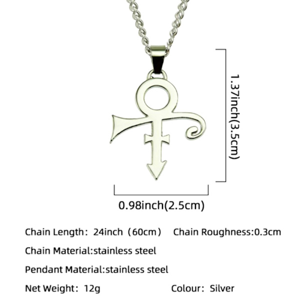 Prince Memorial Symbol Pendant Love Logo Steampunk Stainless St