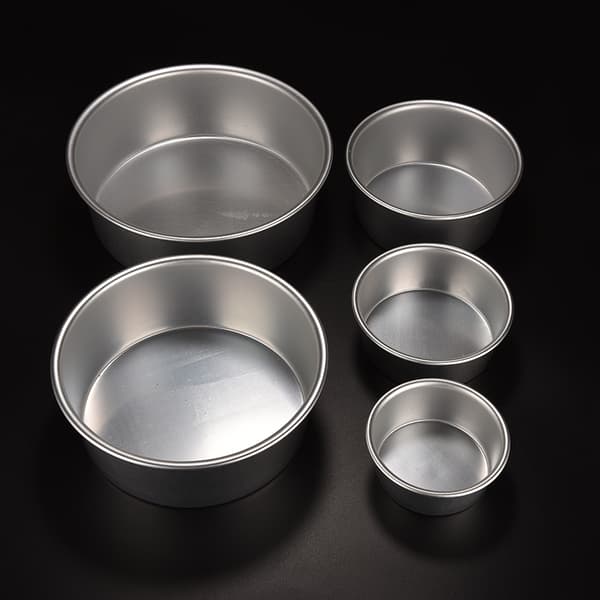 Rund aluminiumsbakeform Panneform for smørbrødkakesett 4'