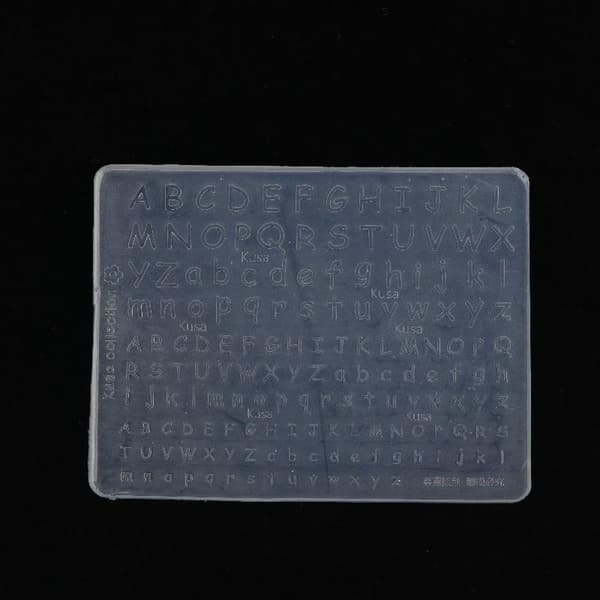 Mini Bokstav 3D Neglekunstdekorasjoner UV Krystall Epoxy Form Silikon