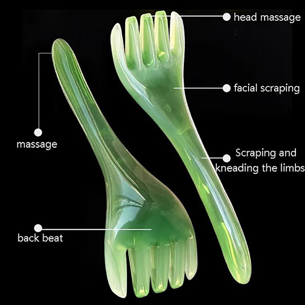 1PC Scalp Gua Sha For Body Neck Leg Massage Head Massager Massa Yellow