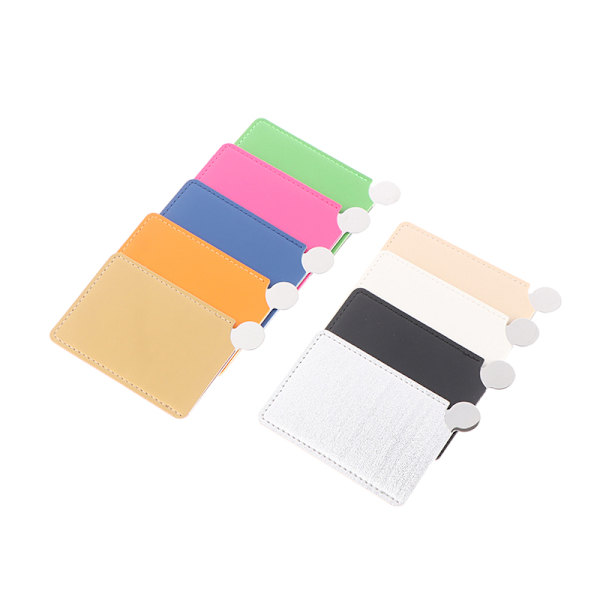 Bärbar Mini Rostfritt Stål Okrossbar Makeup Pocket Mirror Silver
