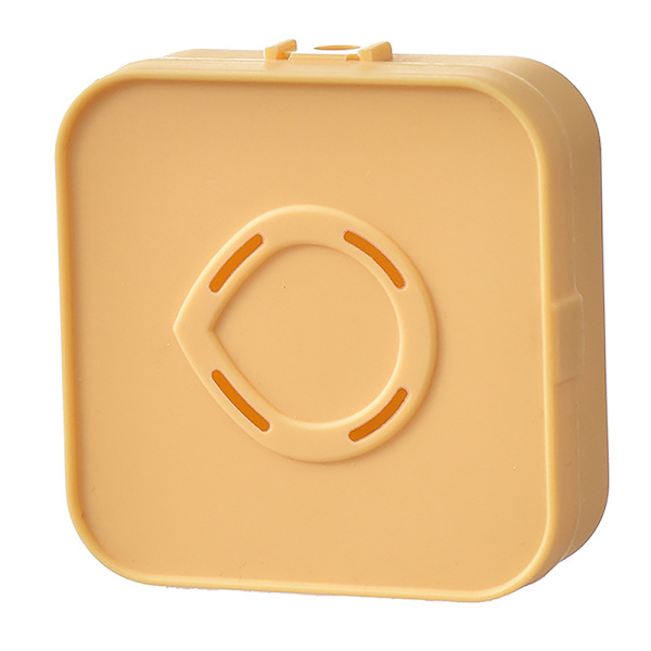 Tom luftkudde Puff Box Portabel kosmetisk case Contai Dark yellow