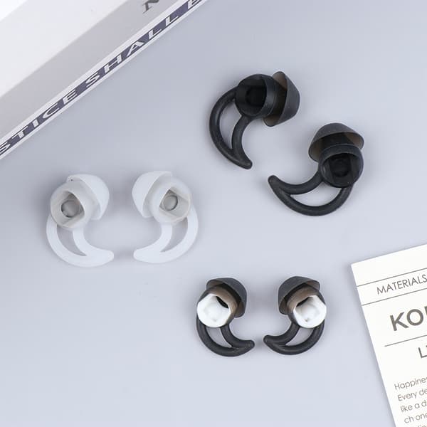 3 STK silikonerstatning ørepropper for QC20 QC30 SIE2 IE3 Wile Black