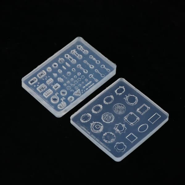 Neglekunst Silikonform Gel Print Sjablone 3D Pregede Utskjæringer T A2