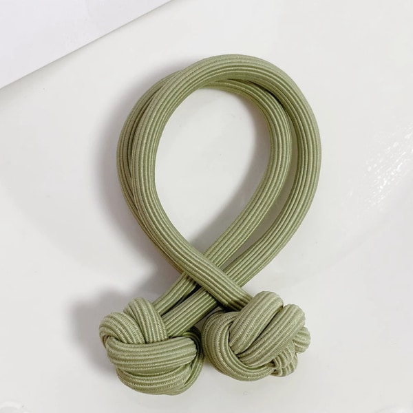 Yksinkertainen e paksu kestävä elastinen hiuskuminauha naisten tyttöjen solmio Green