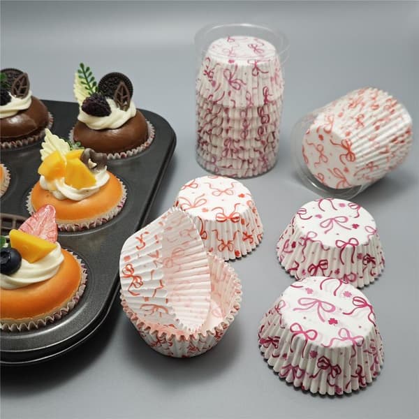 100 st rosettmuffinsformar muffinsformar muffinsbehållare pappersbakning Orange