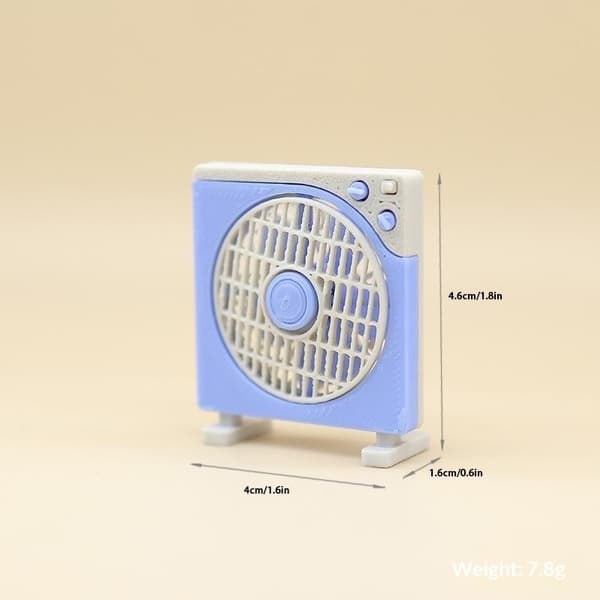 1 stk. mini elektrisk ventilator model dukketilbehør til dukker dukkehus A2