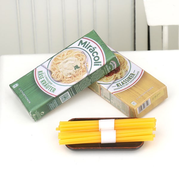 1/12 Dukkehus Miniature Spaghetti Simulation Mini Kitchenwar Yellow