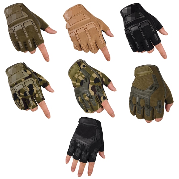 Udendørs taktiske handsker militær halvfinger fiskeri ride spo color C